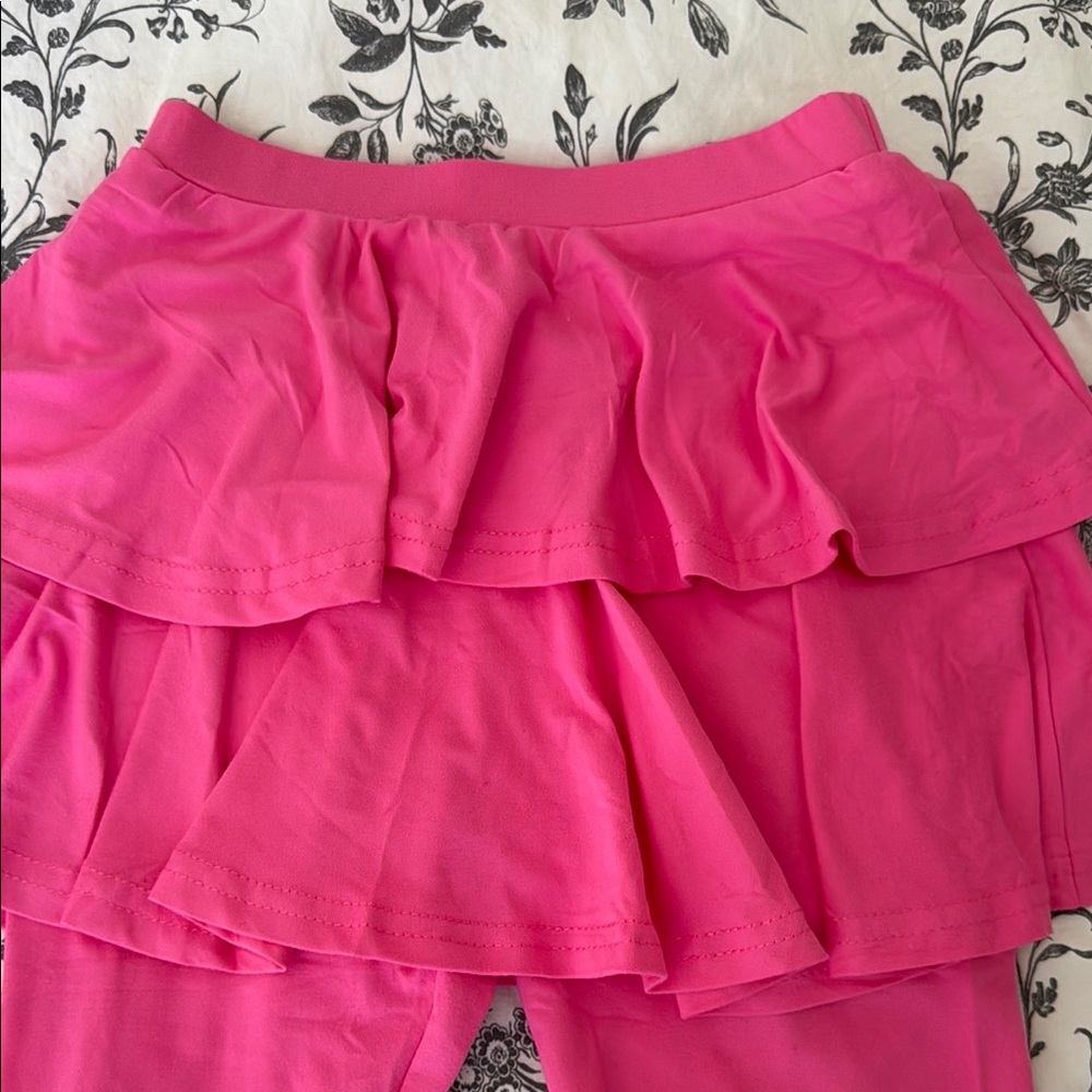 Pink Ruffled Kids Leggings - Picture 2 of 4